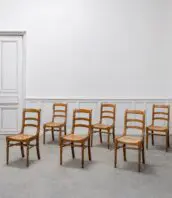 lot 6 chaises neoretro hetre 5Francs 10 172x198 - Lot de 6 chaises néo-retro en hêtre massif