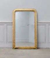 miroir ancien louis philippe dore 5Francs 2 172x198 - Ancien miroir Louis Philippe au mercure, dorure à l'or, fin 19ème