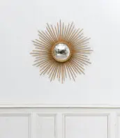 miroir soleil chaty vallauris verre bombe 5Francs 1 172x198 - Miroir soleil ⌀70cm Chaty Vallauris en métal doré, verre bombé