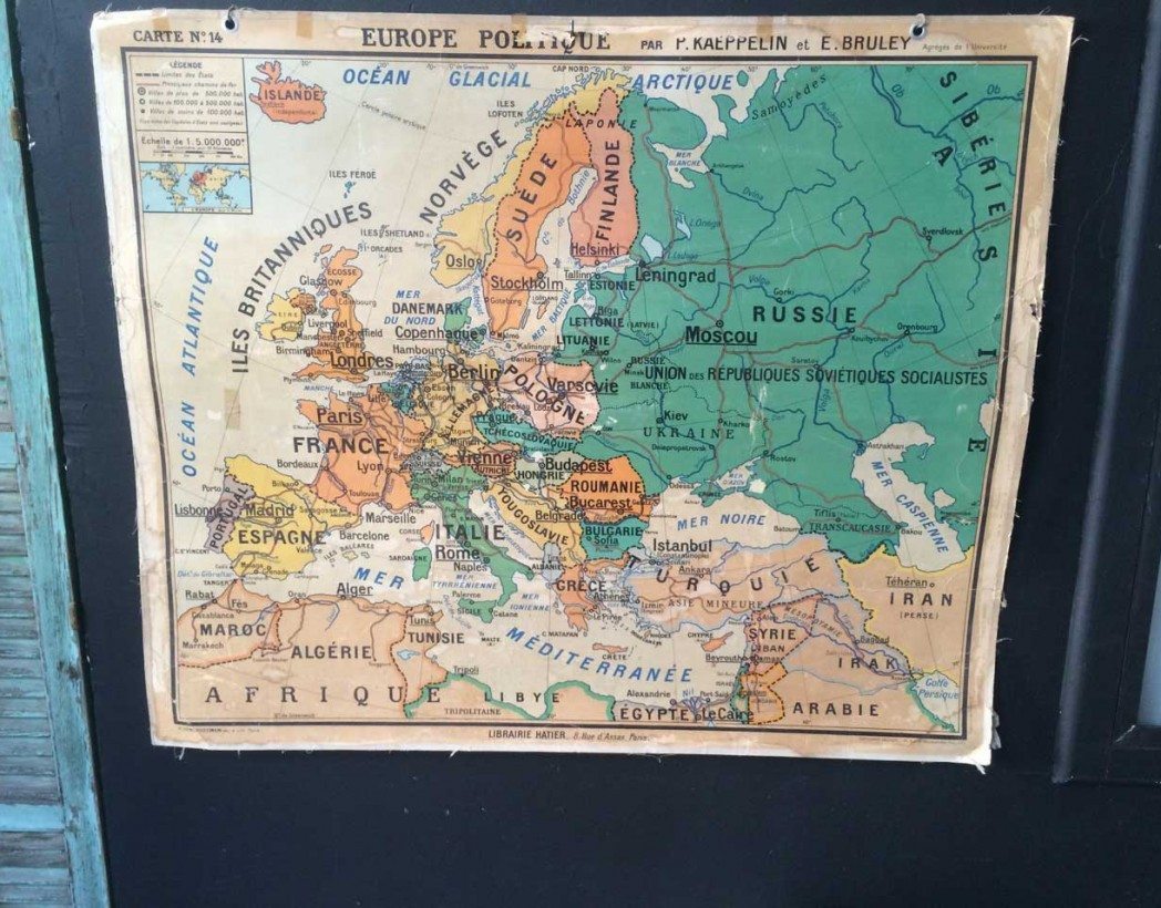 Ancienne Carte D Ecole Europe