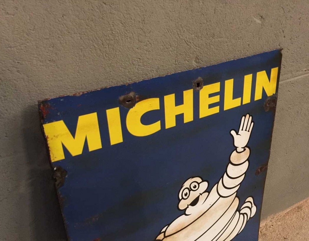 ancienne-plaque-michelin-emaillee-double-face-vintage-garage-5francs-3