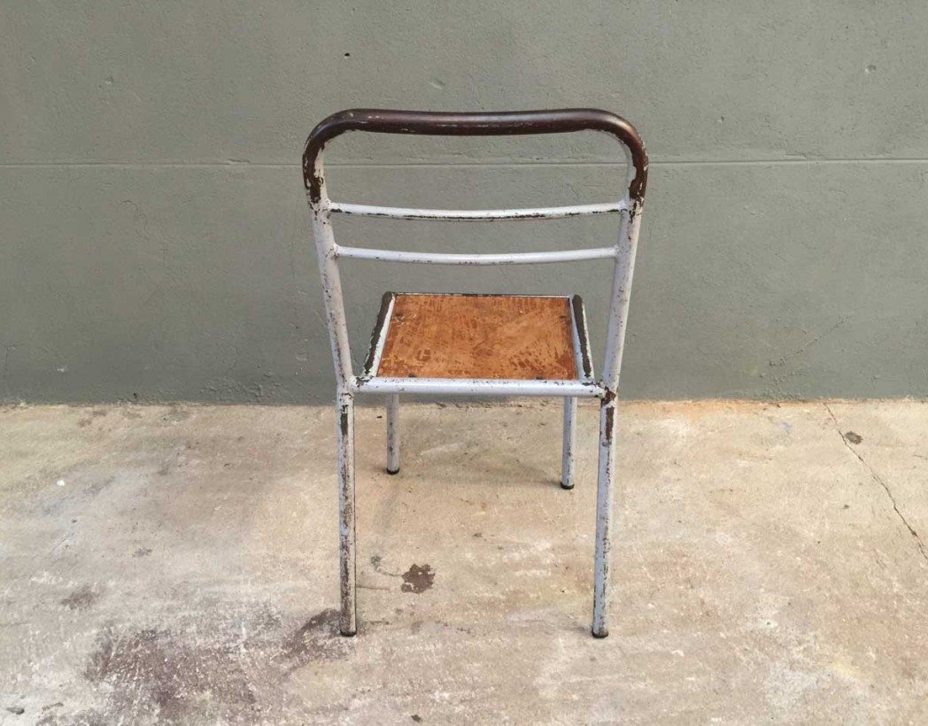 chaise-vintage-ecole-modern-tube-lot-5francs-5