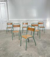lot chaises ecole tolix mobilier vintage vert 5francs 1 172x198 - Ensemble de 13 chaises d'école Tolix