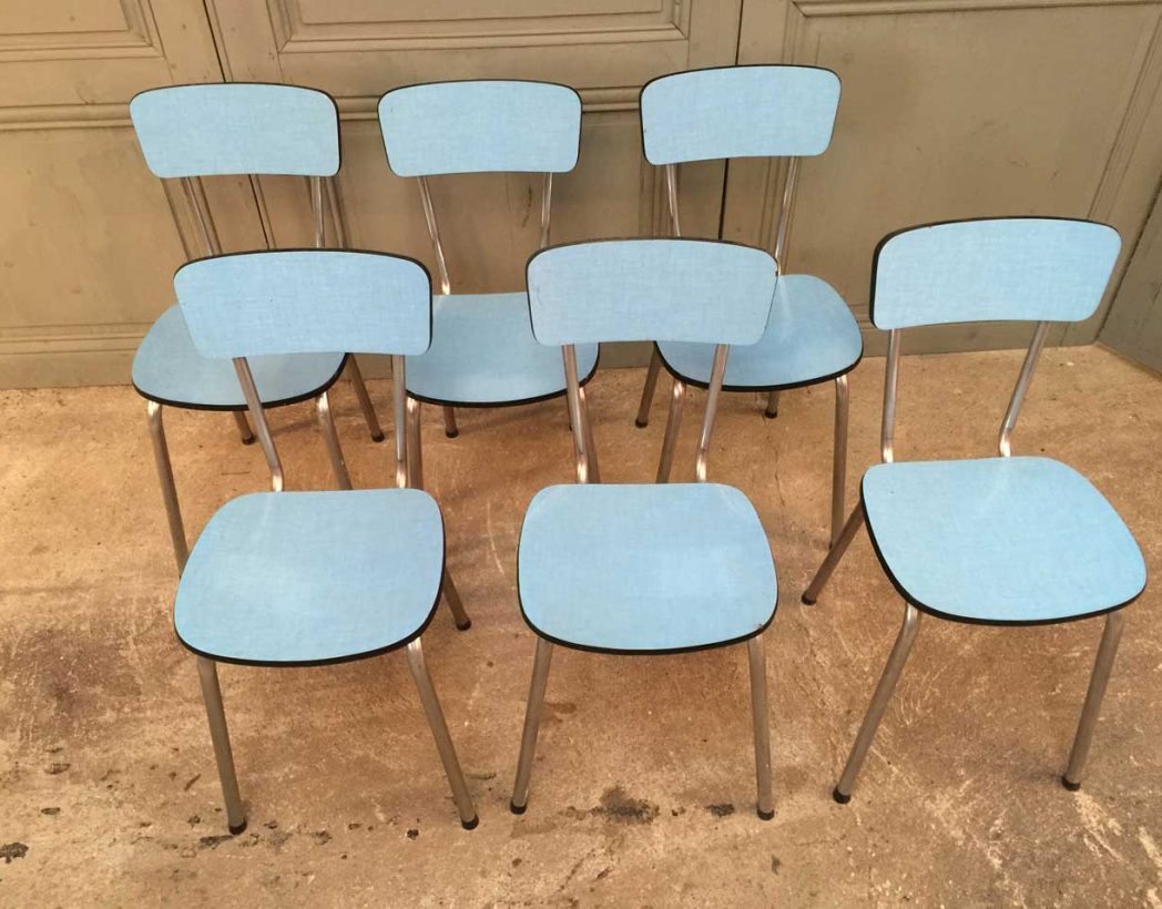 ensemble-chaise-formica-bleues-annee-vintage60-5francs-3