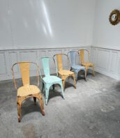 5 chaises tolix modele A vintage 5francs 2 172x198 - Ensemble de 5 chaises Tolix A