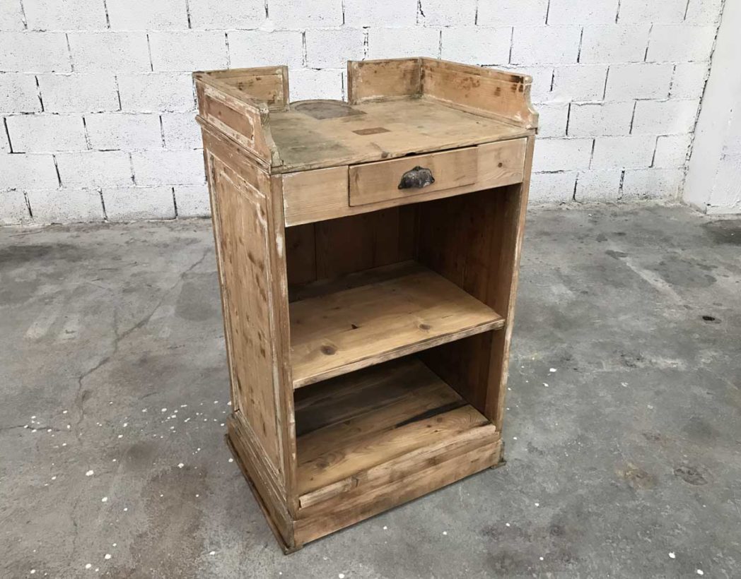 Ancien comptoir caisse en bois