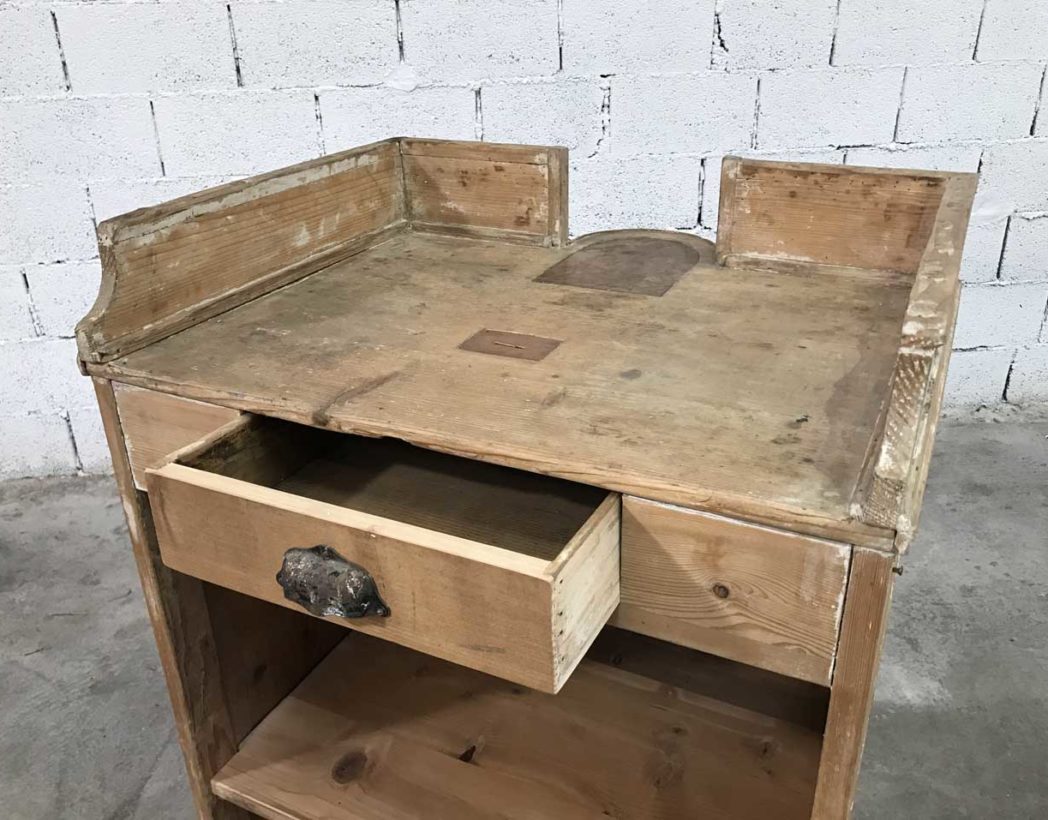 Ancien comptoir caisse en bois