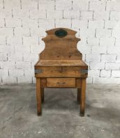 ancien petit plot de boucher meuble metier 5francs 1 172x198 - Ancien petit billot de boucher avec 1 tiroir