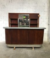 ancien comptoir bistrot bar 270cm annee50 5francs 1 172x198 - Ancien bar de bistrot complet avec arrière bar année 50 dans son jus