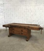 ancien etabli commode menuisier tiroirs 5francs 1 172x198 - Rare établi de menuisier à tiroirs bois massif début XXème