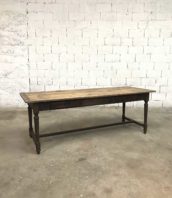 ancienne table ferme pieds tournes 216cm 5francs 1 172x198 - Ancienne table année 1900 pieds tournés en bois massif