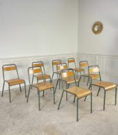ensemble chaises Stella metal chaise ecole vintage 5Francs 1 172x198 - Ensemble de 6 chaises d'école STELLA