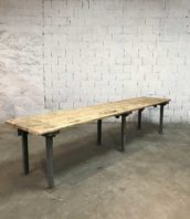 immense table travail bois metal atelier industrielle 5francs 1 172x198 - Immense table de travail d'atelier bois et métal 377 cm