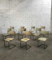 lot chaise kovona style marcel breuer annee 50 5francs 1 172x198 - Lot chaises tubulaire vintage Kovona design de Mart STAM