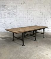 grande table industrielle bois 6 pieds 5francs 1 172x198 - Immense table industrielle 6 pieds plateau en pin massif 290cm