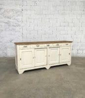 enfilade ancienne buffet patine blanc 225cm 5francs 1 172x198 - Ancien buffet enfilade patine blanche portes coulissante 225 cm