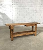 etabli menuisier 221cm ancien bois meuble metier 5francs 1 172x198 - Ancien établi d'atelier de menuisier en chêne 221 cm