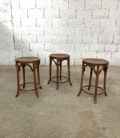 lot 3 tabourets bistrot baumann bois hauteur 55cm 5francs 1 1 172x198 - Ensemble de 3 tabourets BAUMANN de bistrot hauteur 55cm