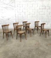 lot 29 chaises bistrot style baumann 5francs 1 172x198 - Suite de 32 anciennes chaises bistrot dans le style Baumann années 60