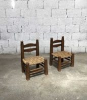 petites chaises bois lot de 2 30cm 5francs 1 172x198 - Paire petites chaises en bois style Charles Dudouyt