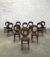 lot de 16 chaises de bistrot baumann modele mouette marron bois hetre hauteur assise 45cm 5francs 1 172x198 - Lot de 16 chaises de bistrot Baumann modèle "mouette" marron foncé