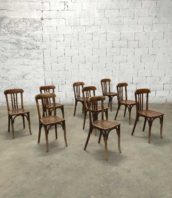 lot de 19 chaises de bistrot baumann dossier haut annees40 bois hetre hauteur assise 46cm 5francs 1 172x198 - Lot de 19 Chaises de bistrot Baumann dossier haut en hêtre années 40