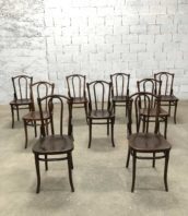 lot de 20 chaises de bistrot thonet assise gaufre annees 1900 bois hetre hauteur assise 47cm 5francs 1 172x198 - Lot de 20 chaises de bistrot Thonet assise gaufrée