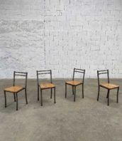 ensemble 4 chaises metal assise chêne annee 30 5francs 1 172x198 - Ensemble de 4 chaises année 30 hauteur assise 46cm