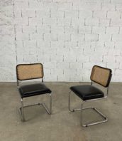 fauteuil B32 Marcel Breuer pour Thonet dossier cannage assise simili cuire 5francs 1 172x198 - Fauteuils n°B32 Marcel Breuer pour Thonet cannage assise simili-cuir