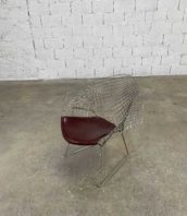 fauteuil bertoia diamond edition knoll anné 70 assise simili cuir 5francs 1 172x198 - Fauteuil Diamond design Bertoia Edition Knoll assise en simili-cuir