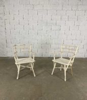 fauteuils de jardin thonet n14104 patine origine blanche hauteur assise 46cm 5francs 1 172x198 - Paire de fauteuils de jardin Thonet n°14104 patine d'origine blanche