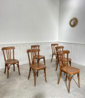 chaises bistrot fischel 1951 vintage bois 5Francs 1 172x198 - Ensemble de 21 chaises de bistrot Fischel