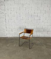 fauteuil cuir modele b34 design marcel breuer marque thonet hauteur assise 44cm cuir marron 5francs 1 172x198 - Fauteuil en cuir modèle B34 de Marcel Breuer par Thonet années 50