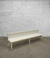 grand banc hall entree gare patine 280cm 5francs 3 172x198 - Ancien grand banc de hall de gare 280 cm en bois massif