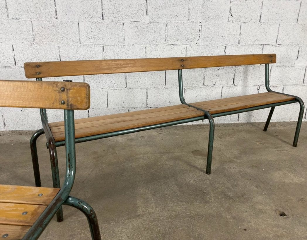 ancien-banc-ecole-dossier-bois-metal-patine-deco-vintage-retro-5francs-7