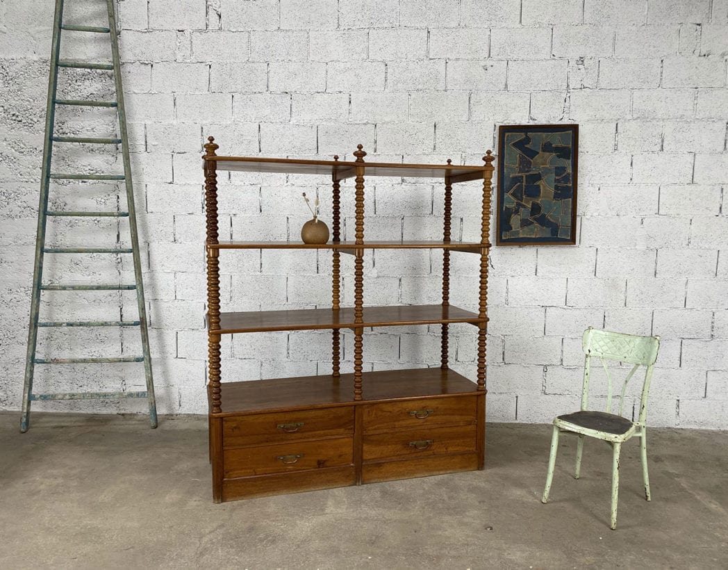 ancienne-etagere-passementerie-noyer-bois-tourné-vintage-5francs-1