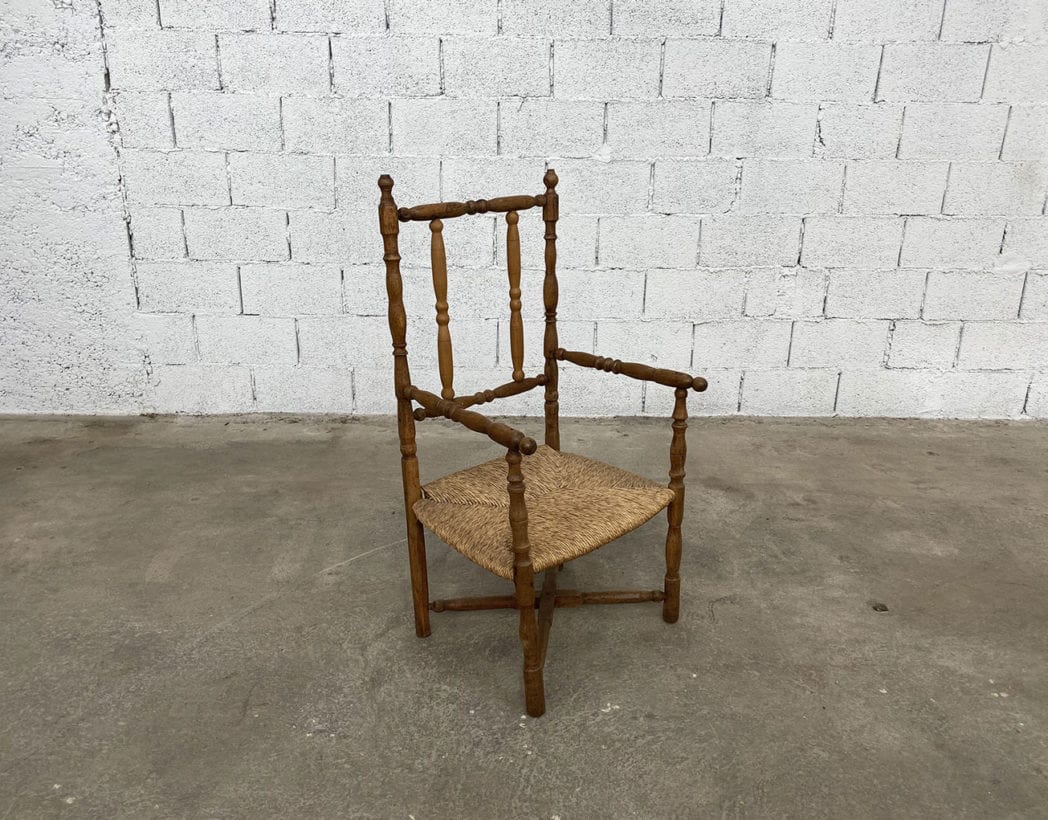 fauteuil-paille-bois-tourne-rustique-boheme-campagne-vintage-5francs-2