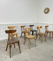 luterma chaises vintage banane bois 5Francs 1 172x198 - Ensemble chaises bistrot Luterma Banane