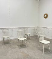 chaises vintage baumann blanches vintage bistrot 5Francs 1 172x198 - Ensemble de chaises Baumann modèle “Menuet" vintages claires