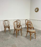 chaises vintage bois thonet 18 tissu restaurees 1970 5Francs 1 172x198 - Chaises tissu et hêtre esprit Thonet