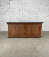 ancienne-enfilade-lie-de-vin-4portes-meuble-de-metier-bois-pin-vintage-5francs-1