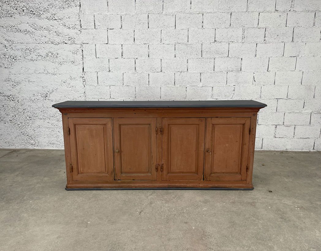 ancienne-enfilade-lie-de-vin-4portes-meuble-de-metier-bois-pin-vintage-5francs-2