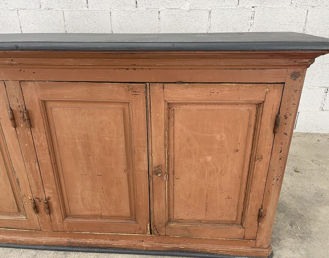 ancienne-enfilade-lie-de-vin-4portes-meuble-de-metier-bois-pin-vintage-5francs-7