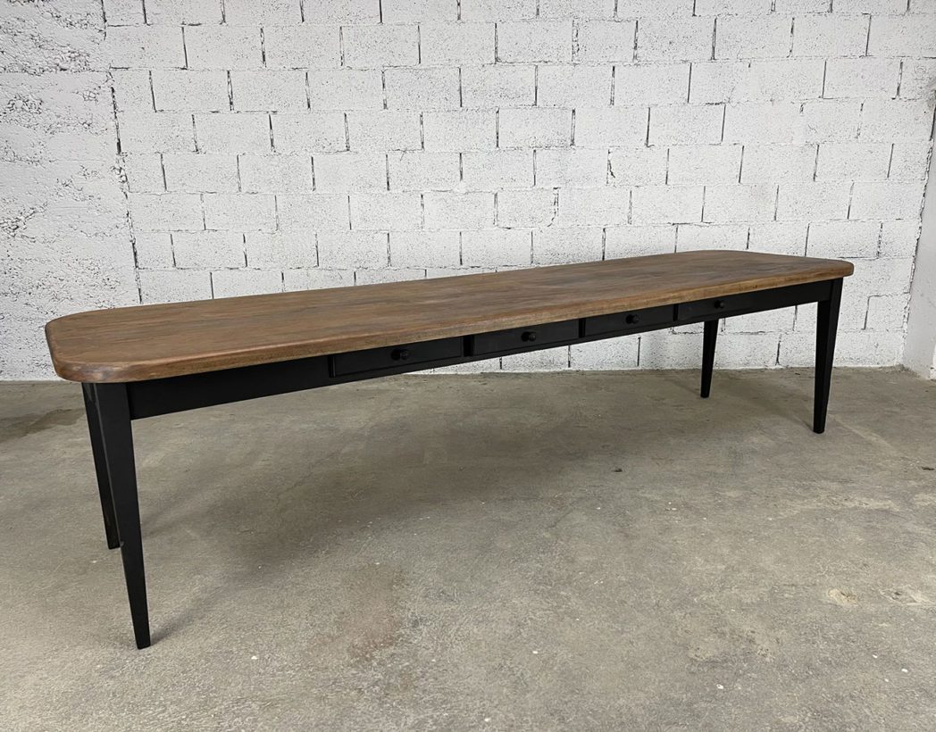 ancienne-table-de-ferme-cadre-noir-deco-boheme-chic-table-refectoire-vintage-5francs-9