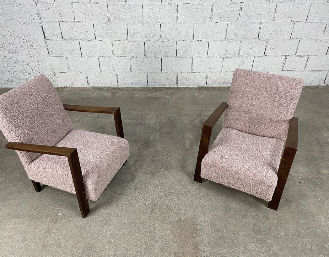 paire-fauteuils-andre-sornay-chauffeuses-tissu-bouclette-hetre-vintage-5francs-3
