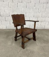 ancien-fauteuil-brutaliste-cuir-bois-esprit-olavi-hanninen-vintage-5francs-2