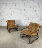 anciens-fauteuils-bambou-cuir-camel-cognac-vintage-annees70-5francs-1
