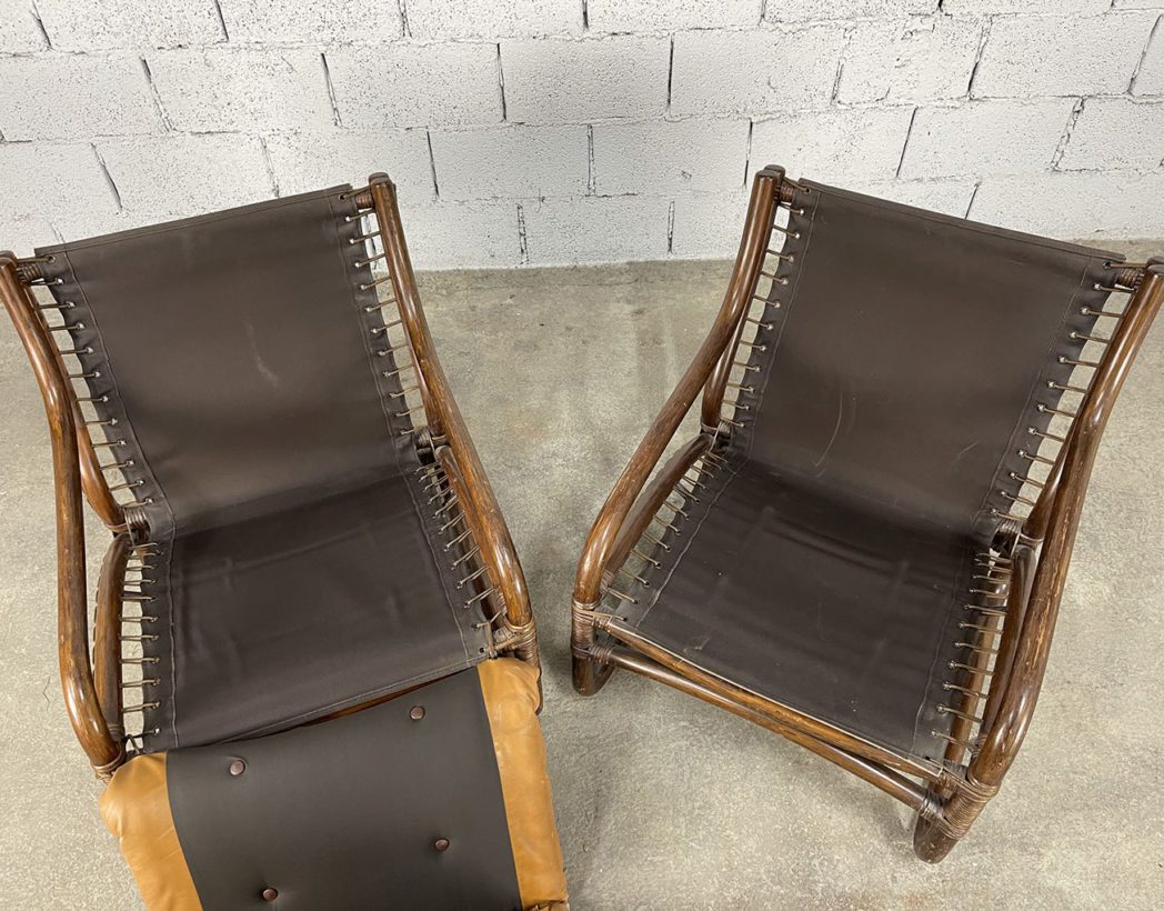 anciens-fauteuils-bambou-cuir-camel-cognac-vintage-annees70-5francs-7