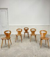 chaises Baumann modele fourmi annees60 vintage bois design mobilier 5francs 1 172x198 - Ensemble de chaises bistrot Baumann modèle fourmi années 60