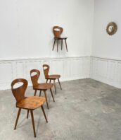 chaises baumann fourmi bois vintage hetre 5Francs 1 172x198 - Ensemble de 4 chaises bistrot Baumann modèle fourmi années 60